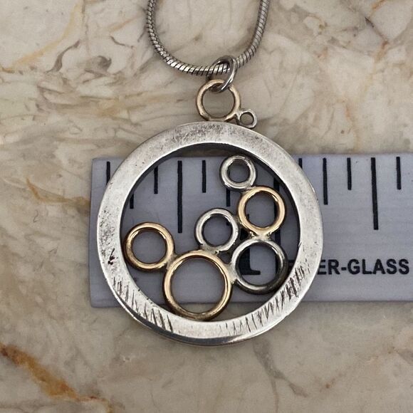 14K & Sterling Silver Pendant Necklace - Picture 7 of 7